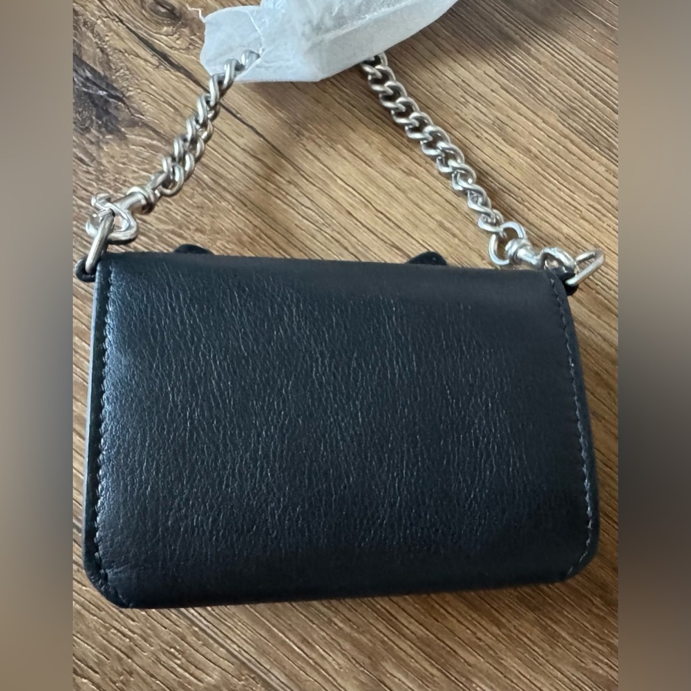 BALENCIAGA-AUTHENTIC (NWT) Hello Kitty Black Leather Mini Wallet on a Chain - Picture 4 of 17